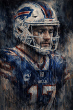 Josh Allen Buffalo Bills NFL Abstract Wall Art Poster | Portrait