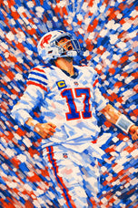 Josh Allen Buffalo Bills Painting Style Wall Art Poster | Portrait