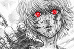 Kurapika Hunter x Hunter Scarlet Eyes Sketch Wall Art Poster | Landscape