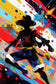 Monkey D. Luffy One Piece Abstract Wall Art Poster | Portrait