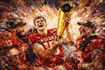 Indiana Hoosiers College Football Champions Wall Art Poster | Landscape