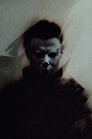 Michael Myers Halloween Abstract Wall Art Poster | Portrait