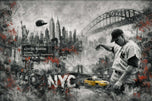 Micky Mantle NYY Wall Art Poster | Landscape
