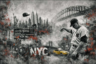 Micky Mantle NYY Wall Art Poster | Landscape