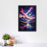 Astral Mountain Valley Painting Wall Art Poster | Portrait