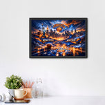 New York Knicks NBA Skyline Wall Art Poster | Landscape