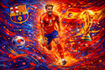 Lamine Yamal Barcelona x Spain Wall Art Poster | Landscape