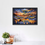 Golden State Warriors Bay Area Wall Art Poster  | Landscape