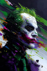 The Joker Painting Style Wall Art Poster | Portrait
