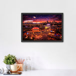 Wrigley Field Chicago Skyline Wall Art Poster | Landscape