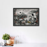 Micky Mantle NYY Wall Art Poster | Landscape